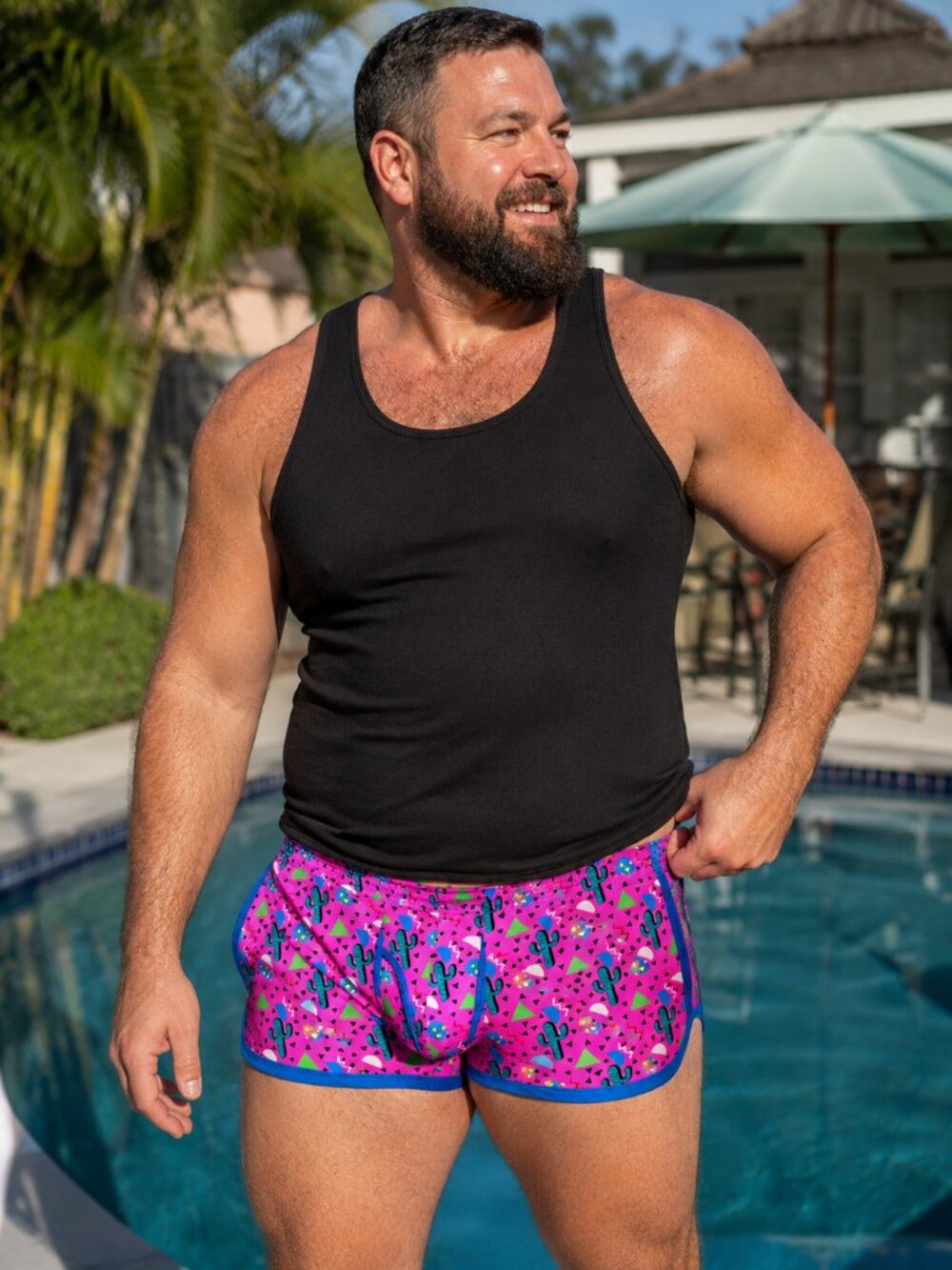 Andrew Christian Memphis Print Swim Shorts – Size Large PRIDE LGBTQ Queer